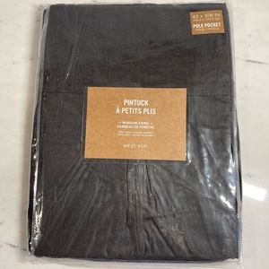 West Elm Slate Gray Pintuck Curtain 2 Panels